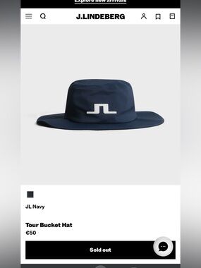 BNIB Men | Tour Bucket Hat | JL Navy | Fits L-XL